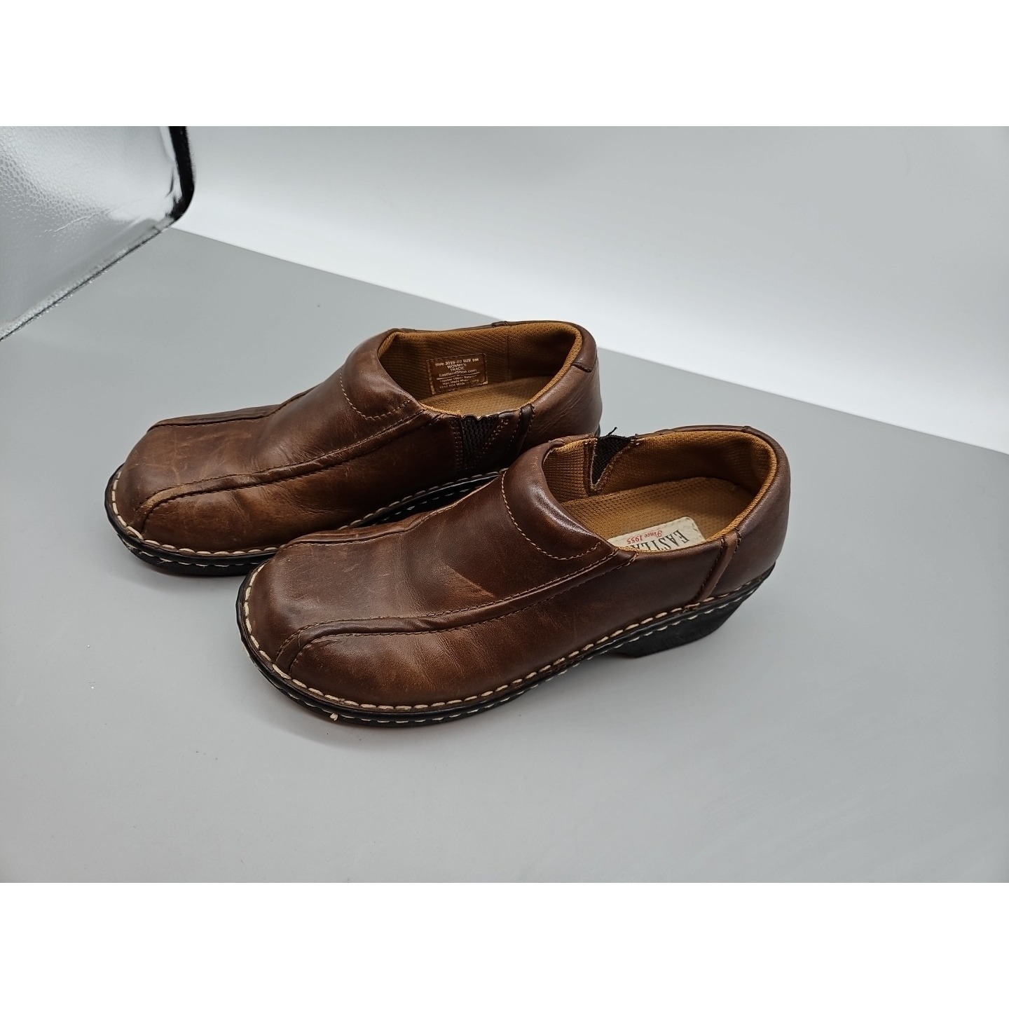 Eastland Brown Leather Loafter Slip-On Shoes Womens Tracie Size 9 M
